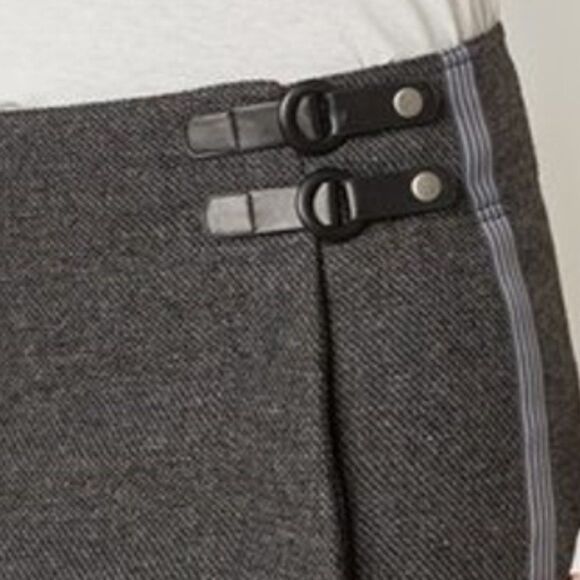 Prana Coal Quincy Wool-Blend Buckle Wrap Skirt - Picture 2 of 8